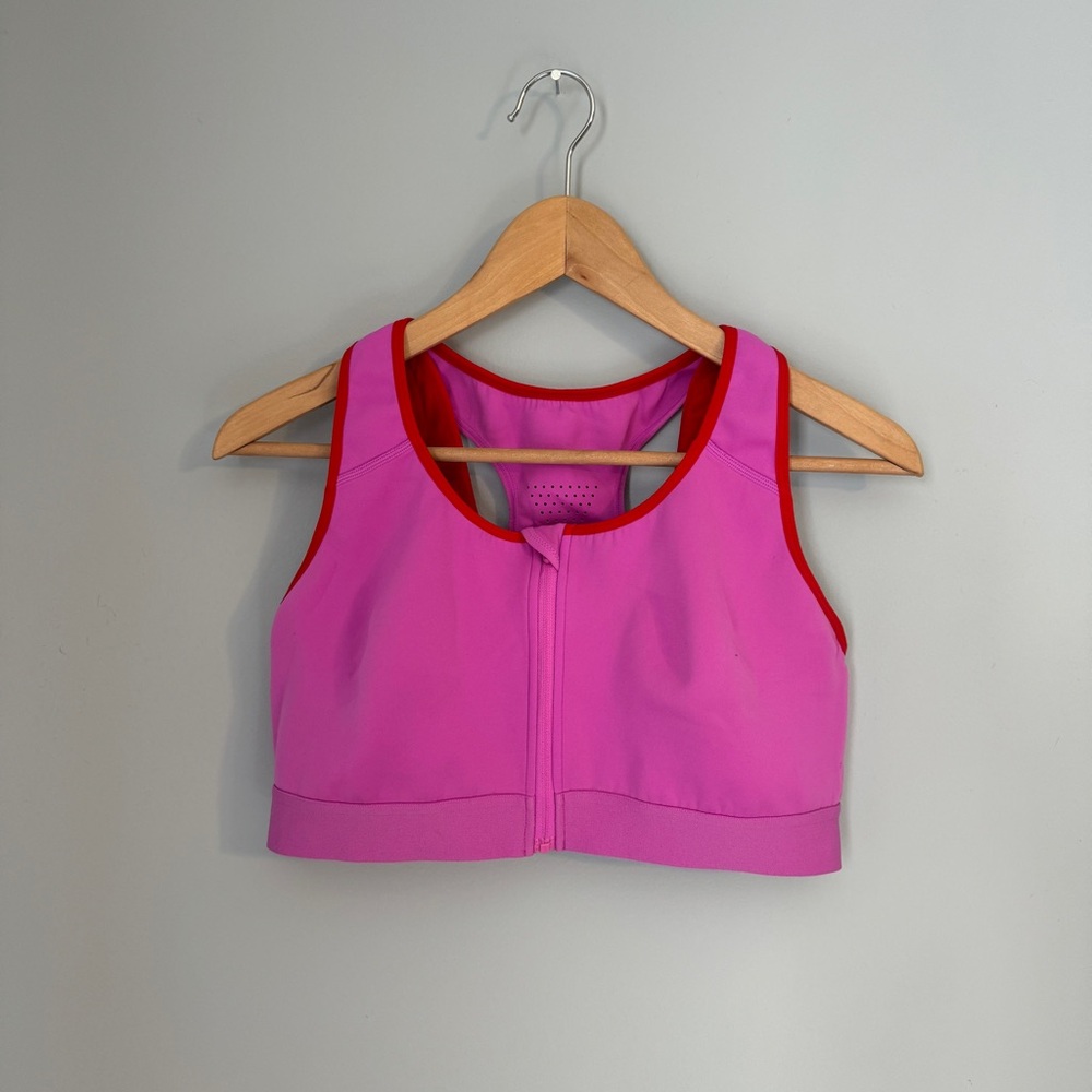 Fabletics Pink and Red Sports Bra